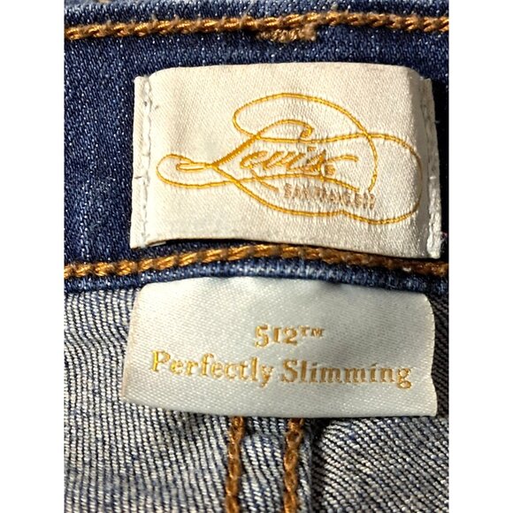 Levis Womens 512 Perfectly Slimming Straight Leg Capri Denim Jeans Size 8 Made I - Picture 2 of 11